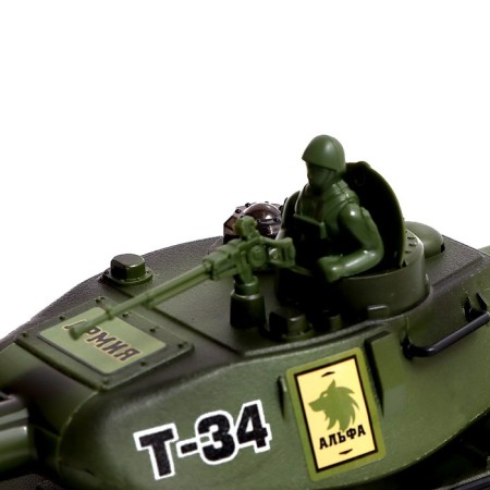 T34 vs Tiger tank battle, radio control, 2 tanks, light and sound-7