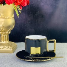 A cup with a saucer and a spoon Lenardi, 250 ml