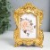 Photo frame Polystone for 1 photo 7x5 cm "Flower fantasies" gold