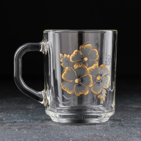 Glass mug "Tenderness", 200 ml
