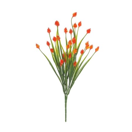 Decorative bouquet "Snowman", height 35 cm, color orange