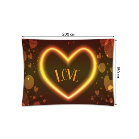 Decorative panel with photo printing "Love", horizontal, size 150x200 cm-1