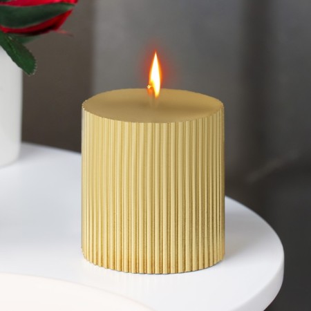 Candle "relief", 7 × 7.5cm, gold metallic