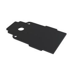 The end of the floor for the built-in track system Technical Trac-22b, 4.5x0.2x7.5 cm, black color