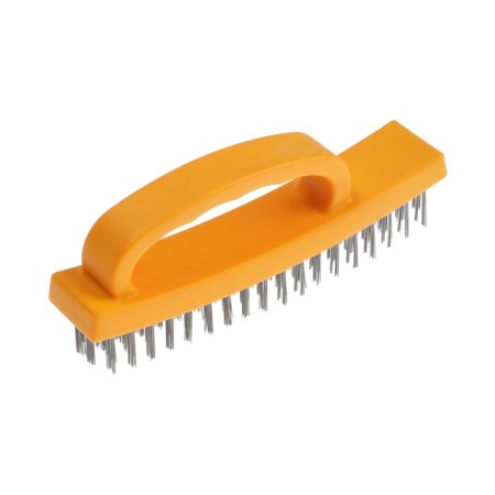 Metal tundra metal brush, plastic handle, 4-row