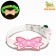 Collar "bow", 28 x 1 cm, Osh 18-24 cm, transparent/pink