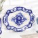 Big tray, gzhel, porcelain, 36x26 cm