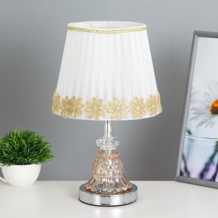 The desktop lamp with an RGB backlight "Arion" 1x40W E27 220V chrome 21x21x35 cm.