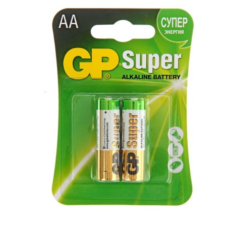 Battery Alkalin GP Super, AA, LR6-2BL, 1.5V, blister, 2 pcs.