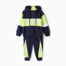 Kids' costume (sweatshirt/pants), dark blue color, height 86-92cm