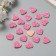 Decor for the creativity of felt lords "heart" pink 2x2 cm