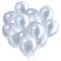 Latex ball 12 ", metal, set 12 pcs., White color