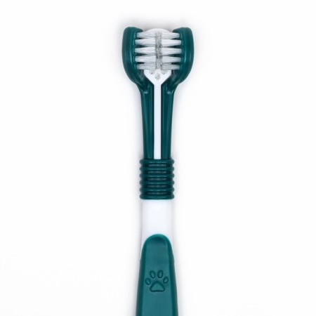Animal toothbrush 360 degrees, green/white, 17.5 cm-3