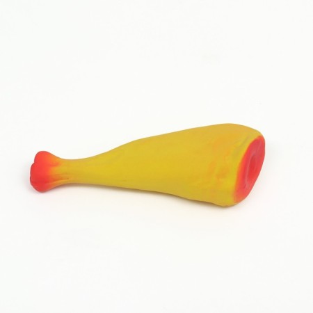 Fresh toy for dogs from latex "ham", 15 cm, yellow/red-1