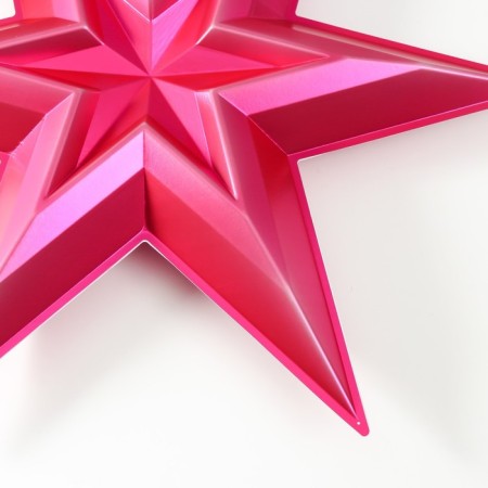 Figure "Star in the Star" Big Red Metallic Star, 69.5x60.3 cm-3