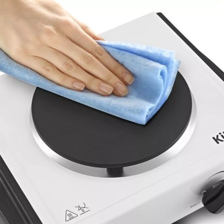 Electric tile KitFort KT-179, 1000 watts, 1 burner, white-black-4