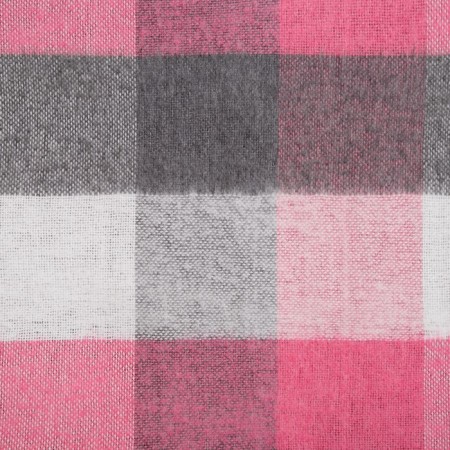Picnic plaid 140x200 cm, white-pink-gray, cotton 20%, pan 40%, polyester 40%-1