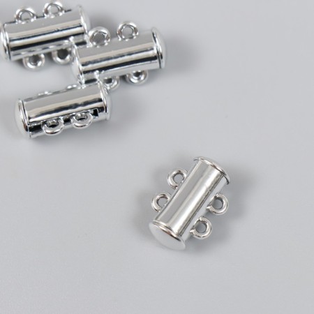 Fastener magnetic bicarry metal silver 0.6x1.5 cm
