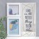 Photo frame in 2 photos 10x10, 10x15 cm+mirror "Smile" White set 3 pcs 31x27 cm