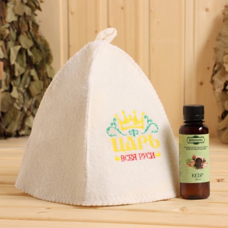 Gift set on February 23 The Cap "Tsar of All Rus'" + flavoring "Cedar"-1