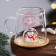 Glass mug with a "happy New Year" lid, 350 ml