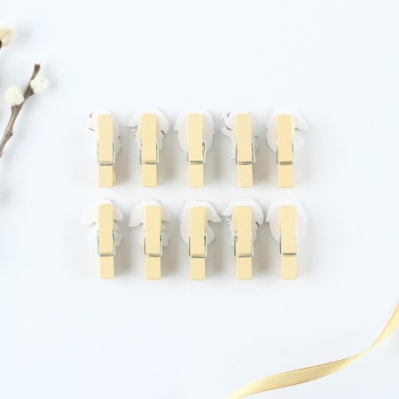 A set of clothespins for decorating the ista "Rabbits", 10 x 12 cm.-3