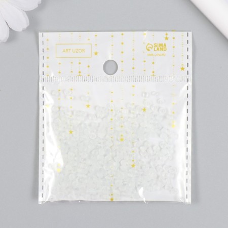 Glass 8/0 "Matte translucent. White" 10 g-4
