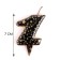 Candle in the Sanata cake, number "1", black with gold stars, 5.5 cm