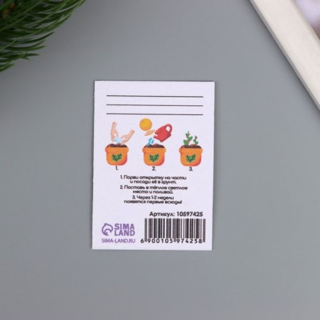 Postcard with seeds "grow itself" "We are not separated" 5*7cm-2