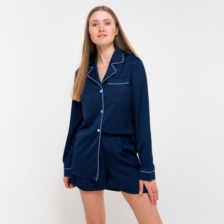 Female set (shirt, shorts) minku: Light Touch Blue color, size 50