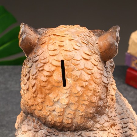 The piggy bank "Owl Big, natural" 27 cm-4