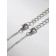 Kulons "Demetrons" Heart with wings, white color in silver, 45 cm