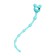 Anal chain, silicone, blue color, 28 cm