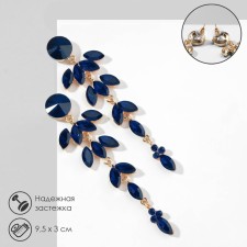 Hanging earrings with rhinestones 