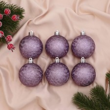 Set of balls plastic D-6 cm, 6 pcs 