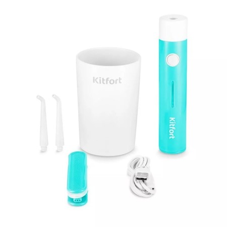 Irrigator KitFort KT-2957-3, portable, 320 ml, 3 modes, 2 nozzles, from battery, white and white-7