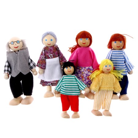 Toy "Puppet men", set of 6 pcs., Mix-5