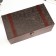 Casket wood, leatherette to the bottle "Plant patterns" 3 objects 37x26x11.5 cm