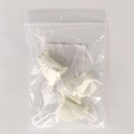 Miniature Puppet "White Bear", set of 3 pcs., Size 1 pc. - 2 × 2 × 3 cm-5
