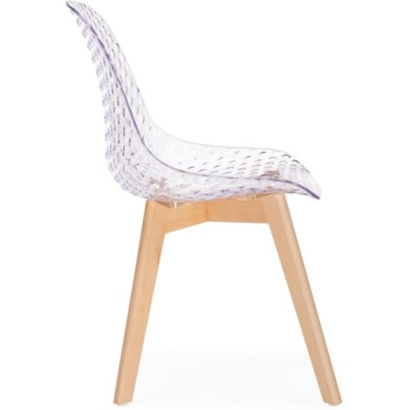 Plastic stool VART BUKA/Plastic, natural/Transparent 47x53x81 cm-2