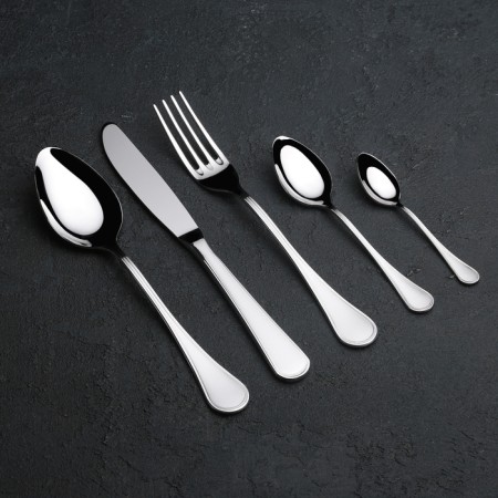 Set of dining room "Sonata" ("imperial"), 30 items, thickness 2 mm, decorative box, silver color-1