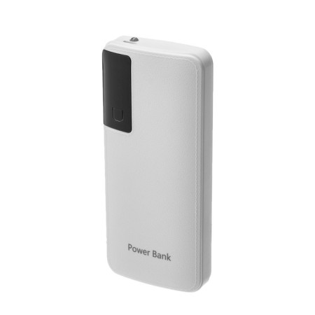 External battery Luazon PB-04, 7500 mAh, 3 USB, 2 A, display, flashlight, white-9