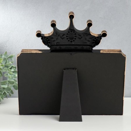Photo frame Plastic in 2 photos 10x15 cm "Crown" Dark Gold 30x28 cm-3