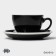 Coffee steam porcelain Magistro Coffee Time, 2 objects: a cup 200 ml, a saucer d = 14.5 cm, black color is black