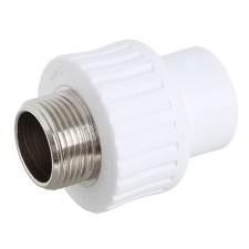 Муфта комбинированная RTP, d=20 мм x 3/4", наружная резьба, полипропиленовая