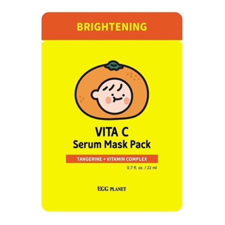 Facial face mask Daeng Gi Meo Ri Egg Planet Vita C Serum Mask Pack, brightening, with green mandarin extract, 22ml