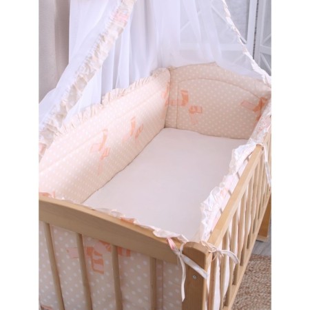 A set of sides in a crib with a canopy "Bear Vintage"-1