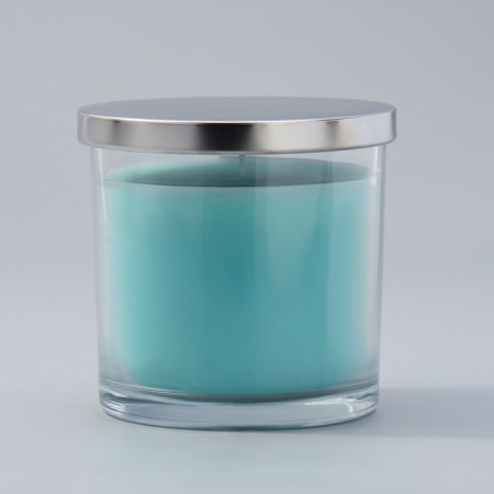 Aromatic giant in a glass "turquoise sky", soy wax, 10x10 cm-4