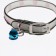 Collar "paws", 28 x 1 cm, Osh 18-24 cm, transparent/pink
