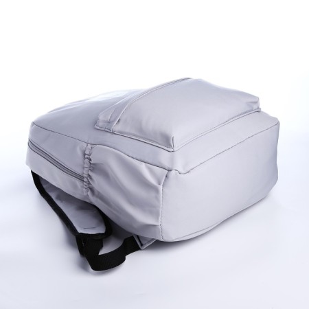 School backpack from textiles on lightning, 3 pockets, color gray color-4